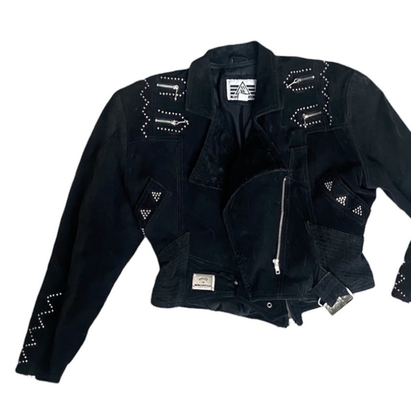 Vintage 90s Morganwear Southwestern cowgirl style Leather JacketFringe & Suede - Picture 5 of 5